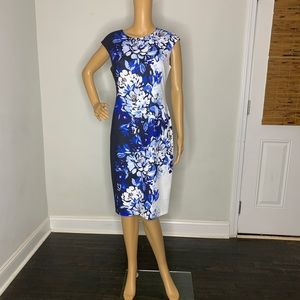 Vince Camuto Black//Blue/White Floral Dress